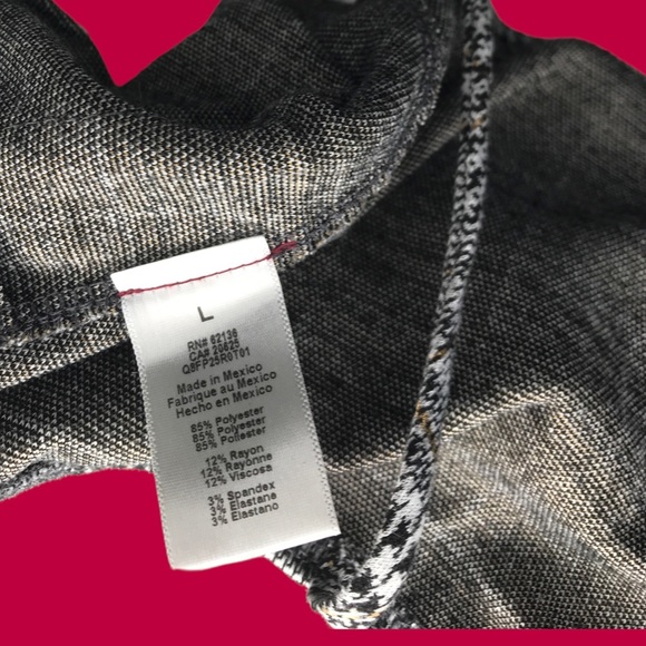 Guess houndstooth cropped cami, black & white with red, white and blue s… - Picture 2 of 4